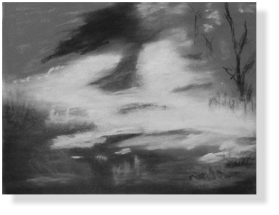 (49) Abendnebel, 19 x 28 cm 2009 (49) Abendnebel, 19 x 28 cm 2009